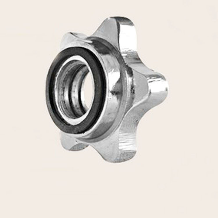 Electroplating Dumbbell Barbell อุปกรณ์เสริม Universal Hex Nut สกรูหมวก 25 มม.ยางกันลื่น Pad Nut Sta