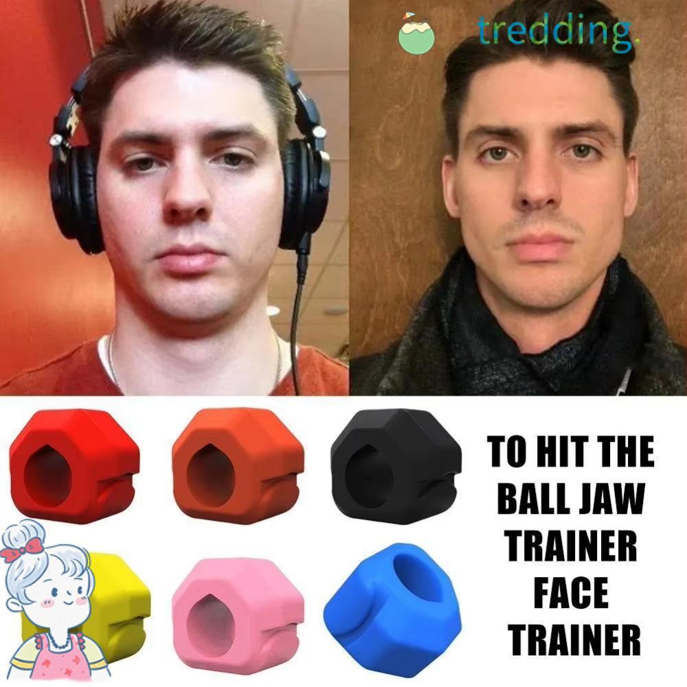 TREDDING491 Jawline Exerciser, Anti-stress Silicone Jaw Trainer, BPA Free Gum Tablets Exerciser Shap