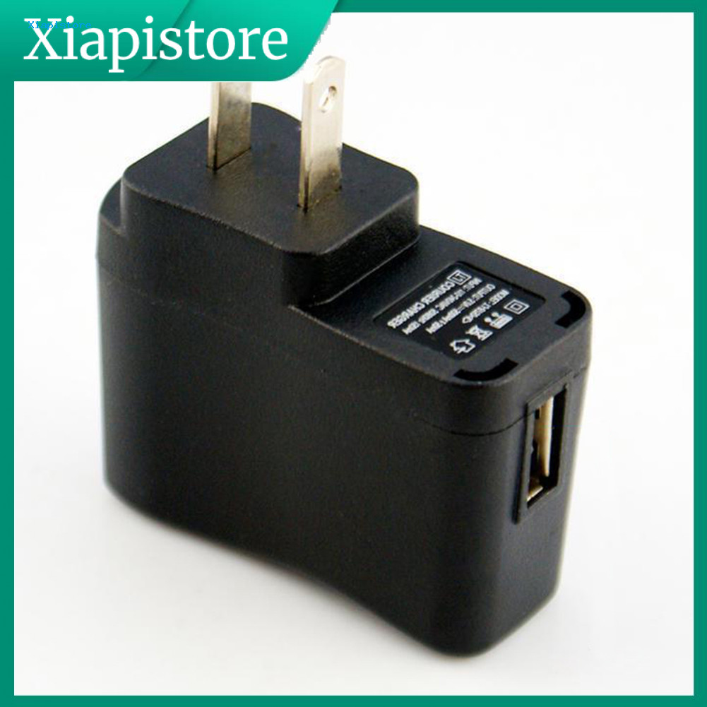 [Xiapistore] แบบพกพา AC 110V-240V to DC 5V 500mA USB Power Adapter Wall Charger US Plug