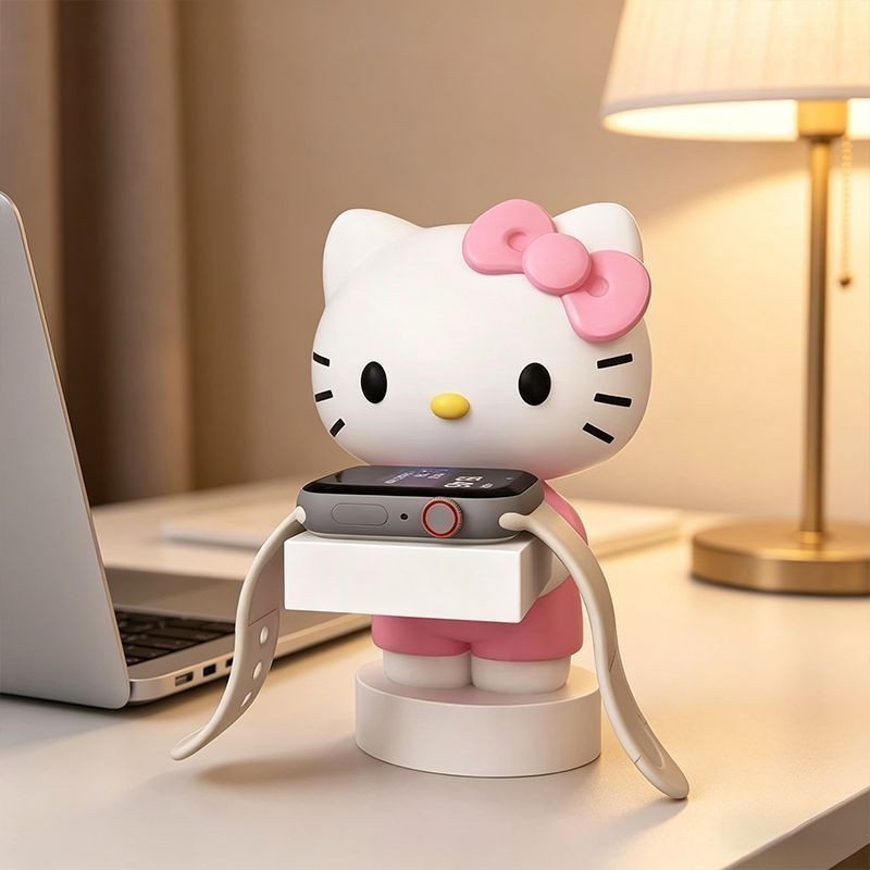 KT Cat HelloKitty เหมาะสําหรับแท่นชาร์จนาฬิกา Apple Huawei iwatch Xiaomi Charger Storage Rack