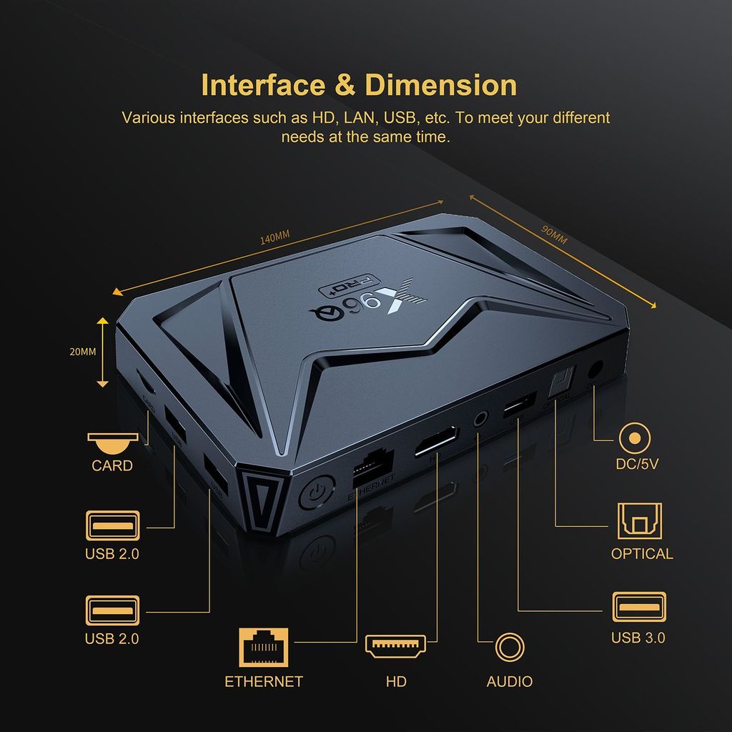 X96Q PRO+Network Set-Top Box H728 Android 14 Dual-Band WiFi6 Bluetooth Gigabit HD Player
