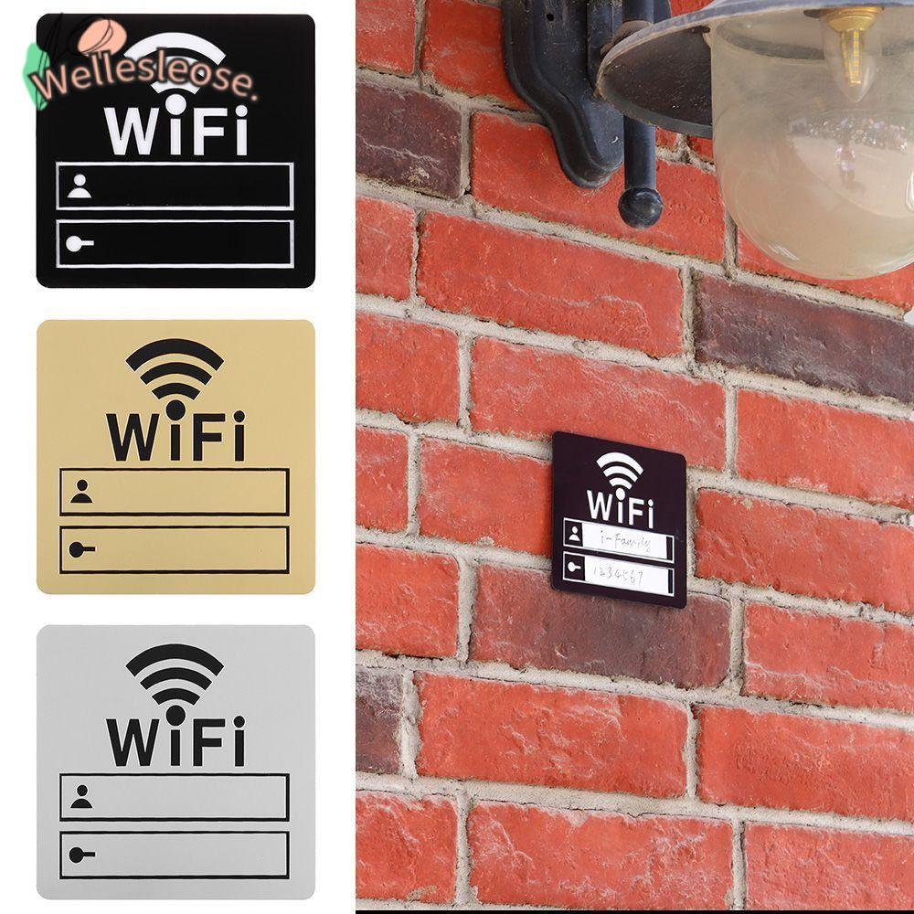 WELLE ทะเบียนร้านค้าสาธารณะ, ป้าย WIFI ตกแต่งที่เขียนซ้ําได้, บัญชีเขียนด้วยลายมือแบบมีกาวในตัวและรหัสผ่าน