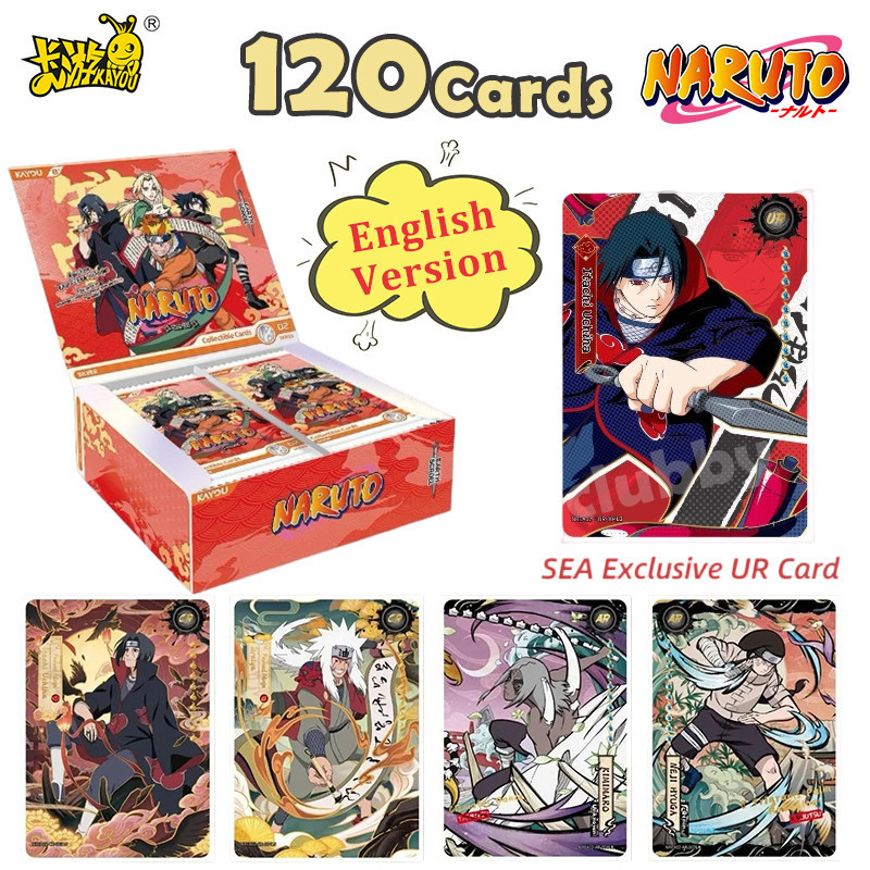 120 Naruto การ์ด ภาษาอังกฤษ T2W9 Kayou Sasuke การ์ด CR/MR/AR หายาก Smriti ของสะสม