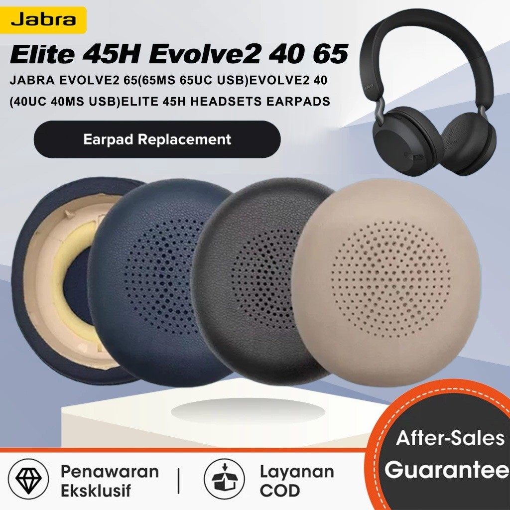 1 คู่ แผ่นรองหูฟังเปลี่ยนได้ สำหรับ jabra ELITE 45H Evolve2 65 หูฟัง แผ่นรองหู Earpads Ear pads Earpbuff Ear Cushion