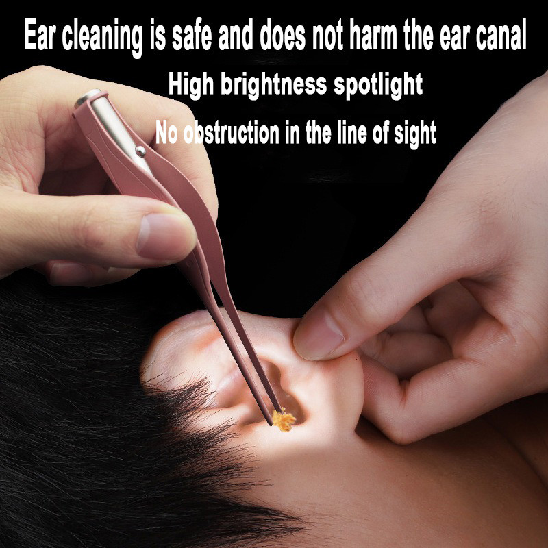 ผู้ผลิตพร้อมสต็อก|LED Ear Wax แหนบพร้อม Light-Stainless Steel Ear Pick เครื่องมือสําหรับเด็ก & ผู้ใหญ่-Professional Luminous EAR WAX Remover Tweezer-ปลอดภัยทําความสะอาดหูคลิปเครื่องมือ