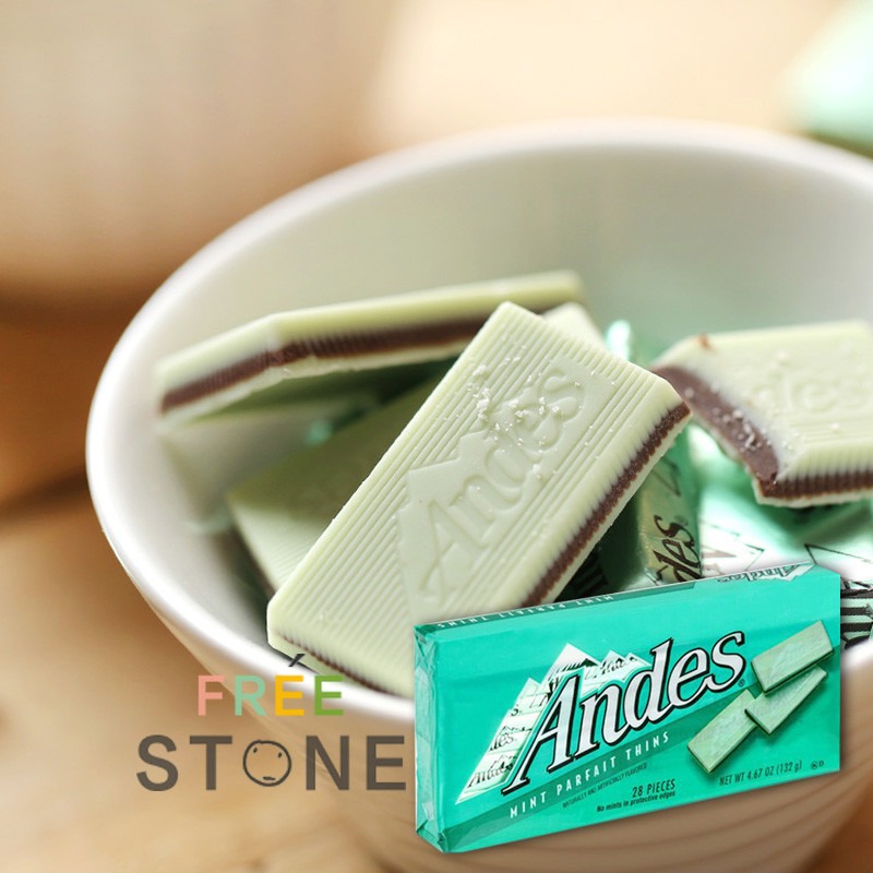 American Snacks Andes Andes Mint Flavour Double Layer Sandwich Chocolate Chip 132g โกโก้บัตเตอร์ทดแท