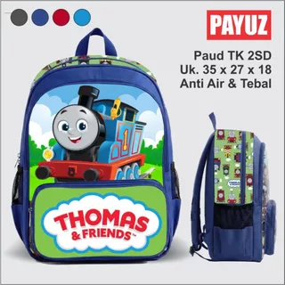 PAYIZ BAGS กระเป๋านักเรียนเด็ก Thomas BAGS ตัวละครน่ารัก น้ําหนักเบา หนา วัสดุกันน้ํา