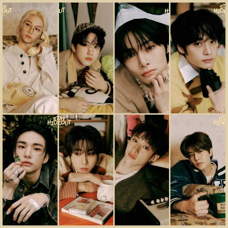 Stray Kids Official Coffee Phase 4 Concept Photo Self-กาวโปสเตอร์สติกเกอร์Huang Hyun Chen Li Longfu 