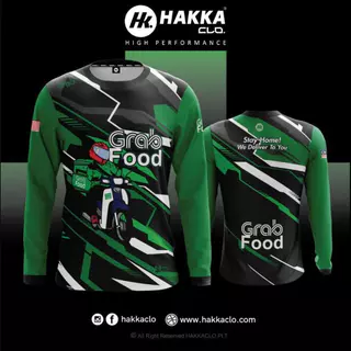 เสื้อยืดแขนยาวสําหรับ Grab Delivery Rider พิมพ์ลาย 3D ผลิตจากผ้าโพลีเอสเตอร์ย์ สไตล์โมเดิร์น