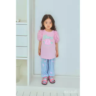 【พร้อมส่ง】「สินค้าลิขสิทธิ์แท้」IRIS KIDS BEBEBE 26ss IKS260416 Rosy Sky shirt/pants เสื้อผ้าเด็ก เสื้อแขนพอง กางเกงขายาว