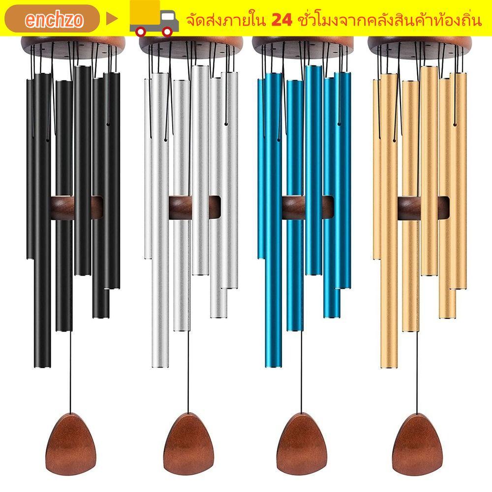 ENCHZO กระดิ่งลมอลูมิเนียม,บรรยากาศเซน 26/32/37 นิ้วหลอดโลหะ Windchime,จี้อลูมิเนียมลานระฆังลมขนาดใหญ่