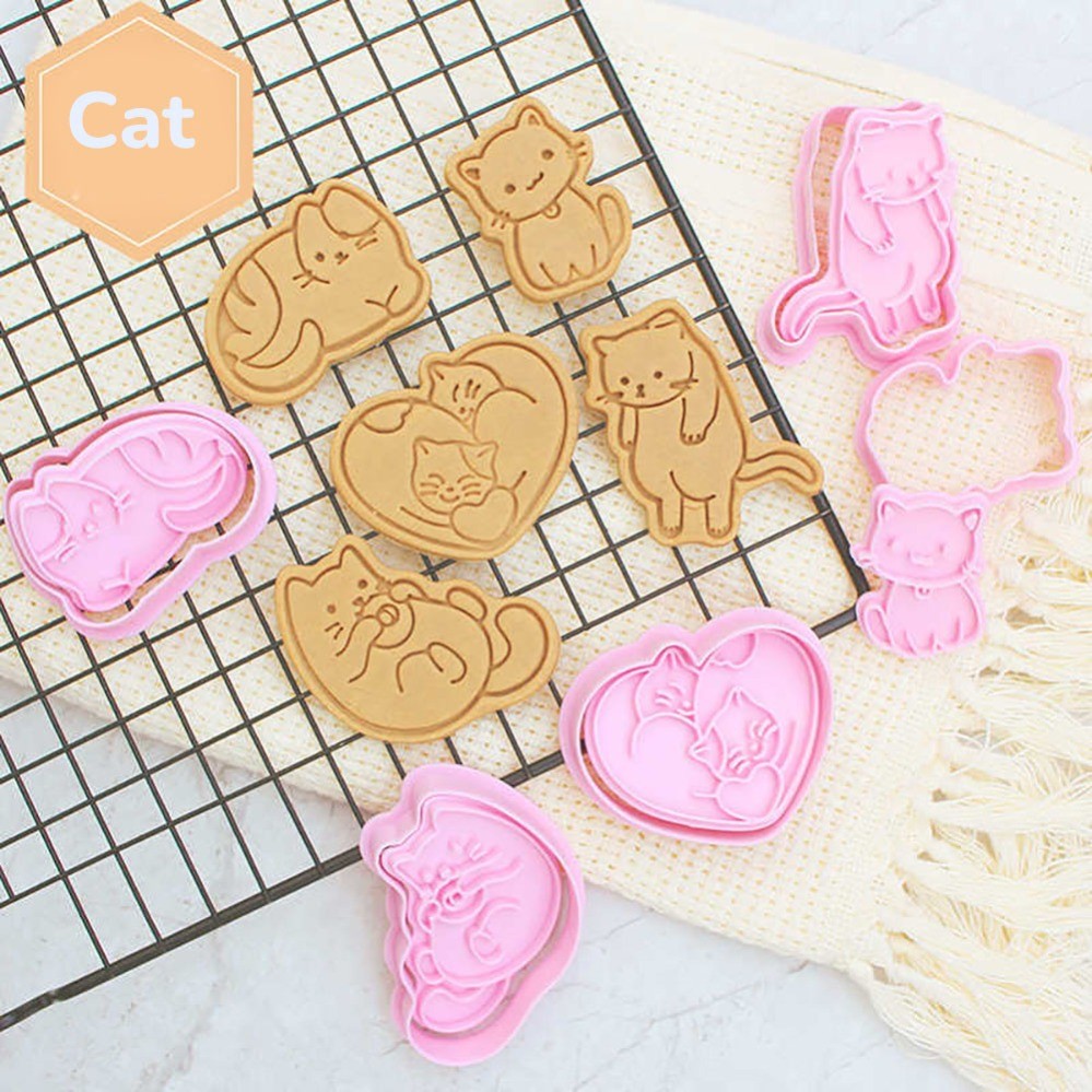 แม่พิมพ์คุกกี้แมวน่ารัก DIY Stampcookie เครื่องตัดอุปกรณ์เบเกอรี่