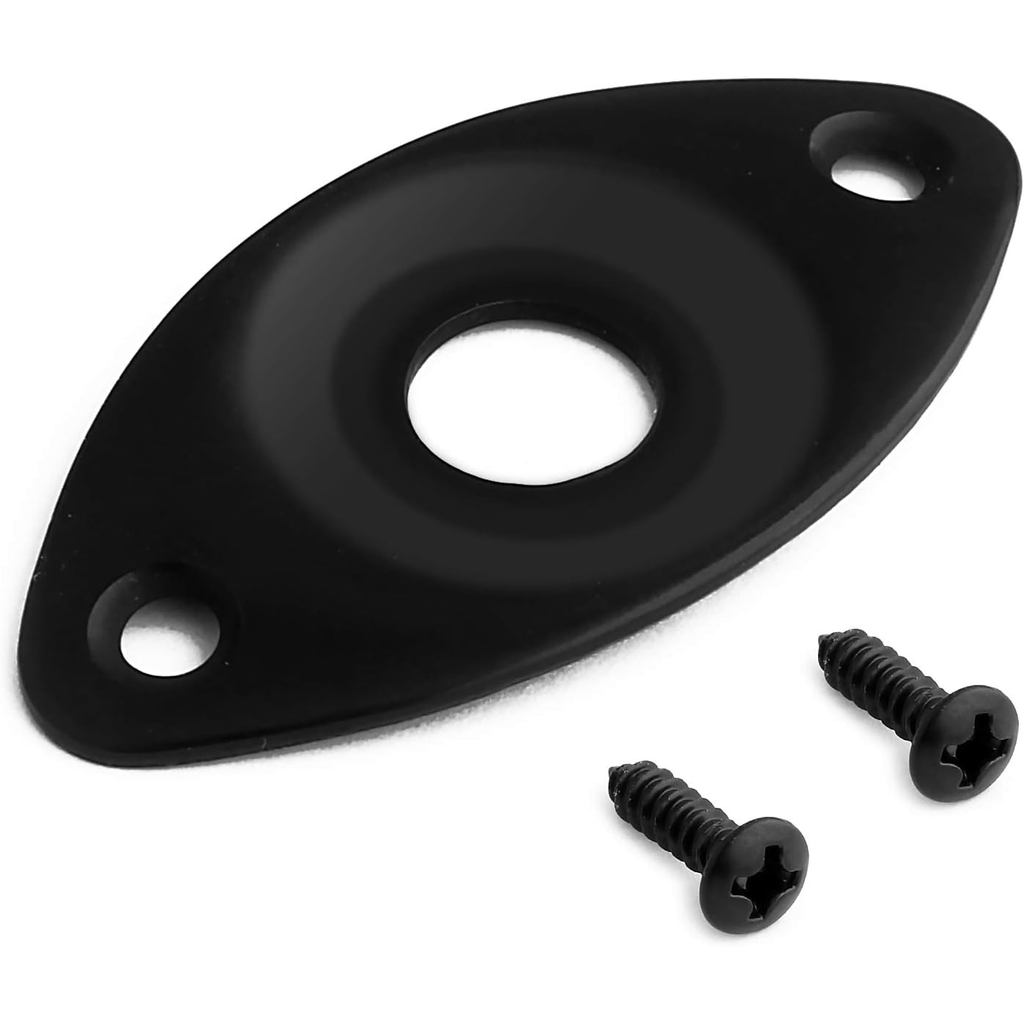 Holmer Guitar Jack Socket Plate Curved Reinted Oval Style Output Jack Plate เข้ากันได้กับ Les Paul I