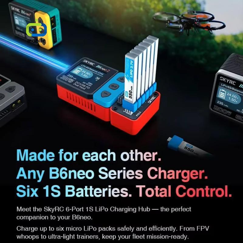 [maygood] 1 ชิ้น OSH 6-Port 1S แบตเตอรี่ชาร์จ Hub สําหรับ LiPo LiFe Li-ion LiHV รองรับ B6neo 2 B6neo