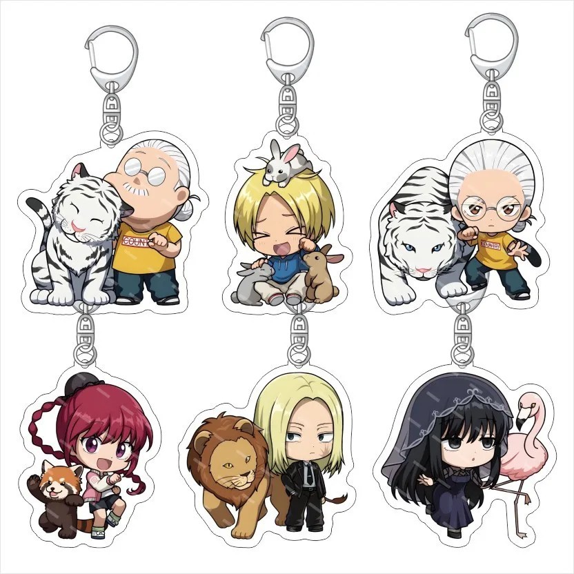 พวงกุญแจอนิเมะ Sakamoto วันอะคริลิค Mica Chibi Taro Sakamoto Shin Lu Osaragi Shishiba กระเป๋านักเรีย
