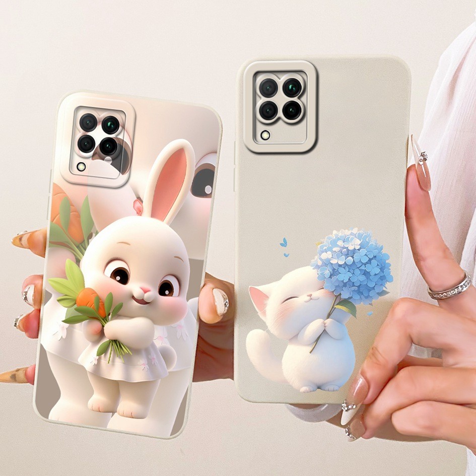 สําหรับ Huawei Nova 7i กรณี JNY-L22B น่ารักการ์ตูนกระต่ายแมวซิลิโคนกันกระแทก Soft Shell สําหรับ Huaw