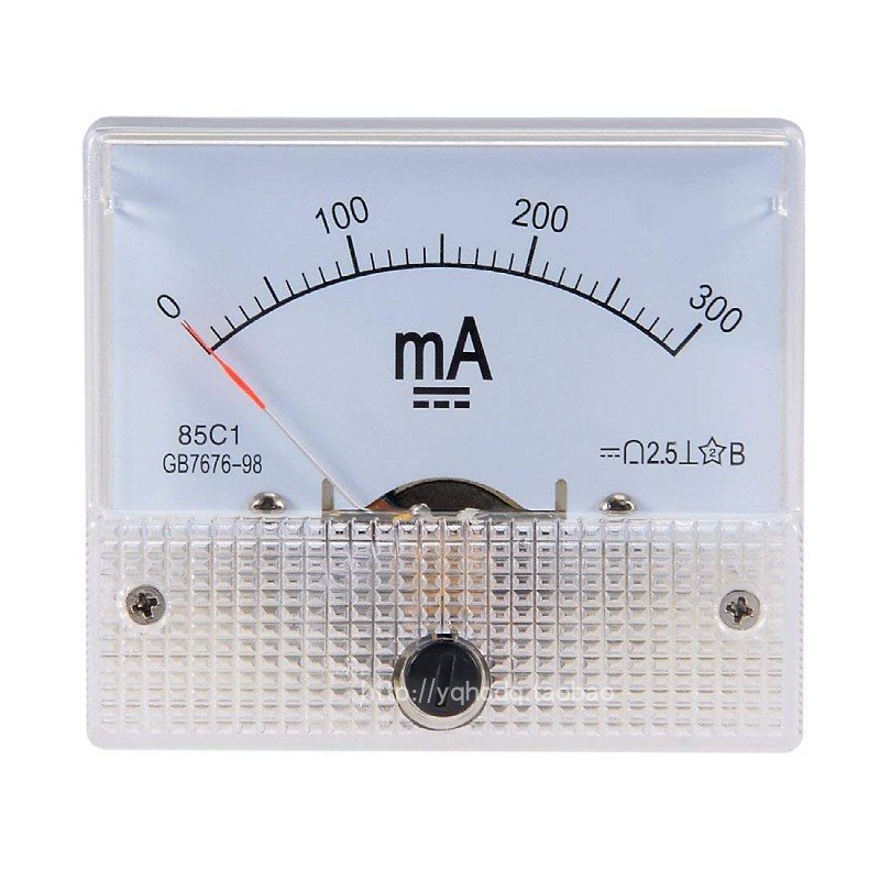 85C1-30mA ตัวชี้ประเภทแอมป์มิเตอร์ MA เมตร 200mA500mA100mA300mA หัวกล