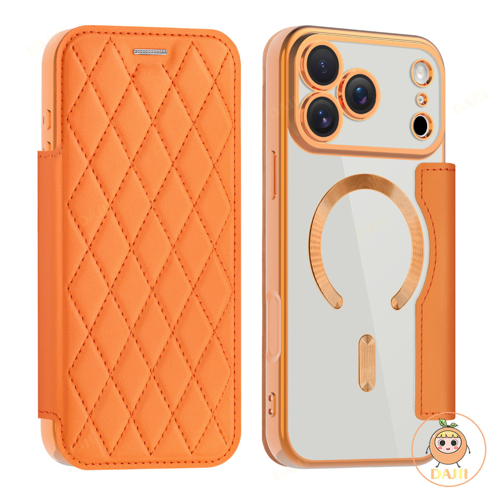 ดาจิ เคสฝาพับแบบควิลท์หรูหราเข้ากันได้กับ ไอโฟน 17 16 15 14 13 12 11 มือโปร สูงสุด พร้อมการออกแบบการป้องกันเต็มรูปแบบช่องเสียบการ์ดในตัวกัน