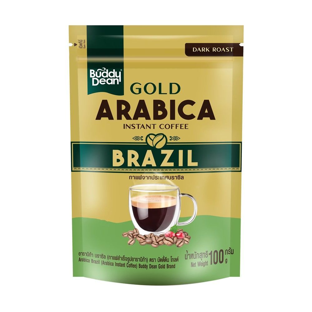 [สินค้าส่งด่วน] บัดดี้ดีน โกลด์ อาราบิก้า บราซิล 100 กรัม BUDDY DEAN GOLD ARABICA BRAZIL 100 G