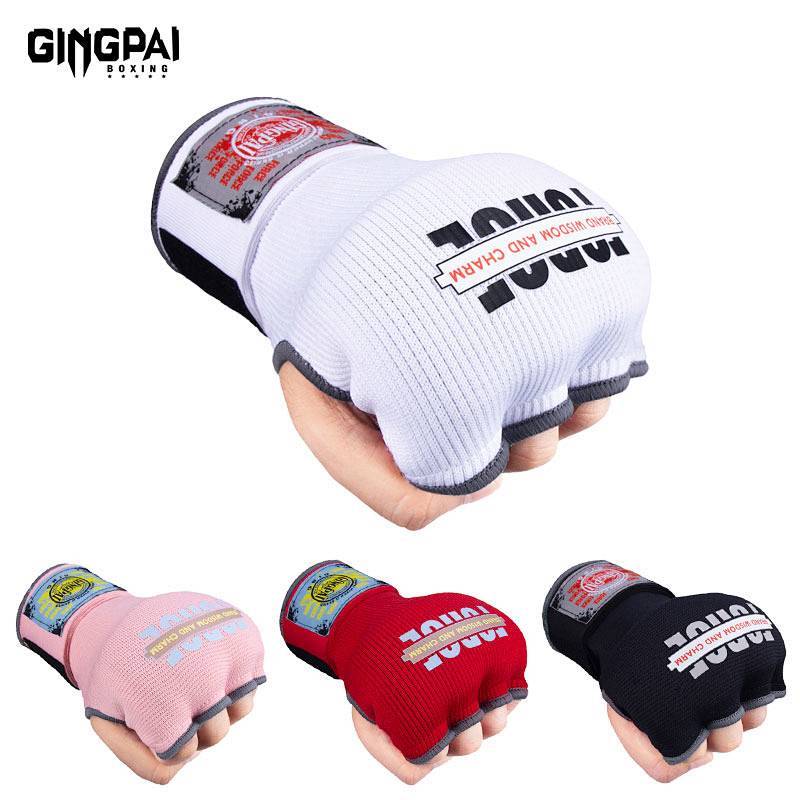 Half Finger Boxing Gloves Children Adult Tied Hands Hand Guard Gel Boxing Gloves Lazy Half Finger Bo