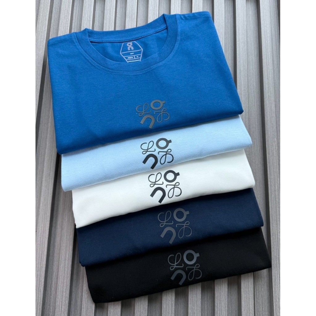 เสื้อยืดคอกลมพิมพ์ลายจากผ้าฝ้าย 100% On Running