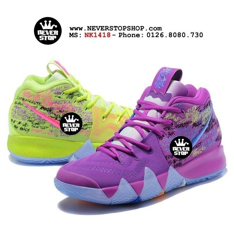 Kyrie 4 confetti รองเท้าสุดฮอตต้นฉบับรองเท้าสีที่ดีรองเท้าคุณภาพสูงจัดส่งฟรีของขวัญถุงน่อง |   Never