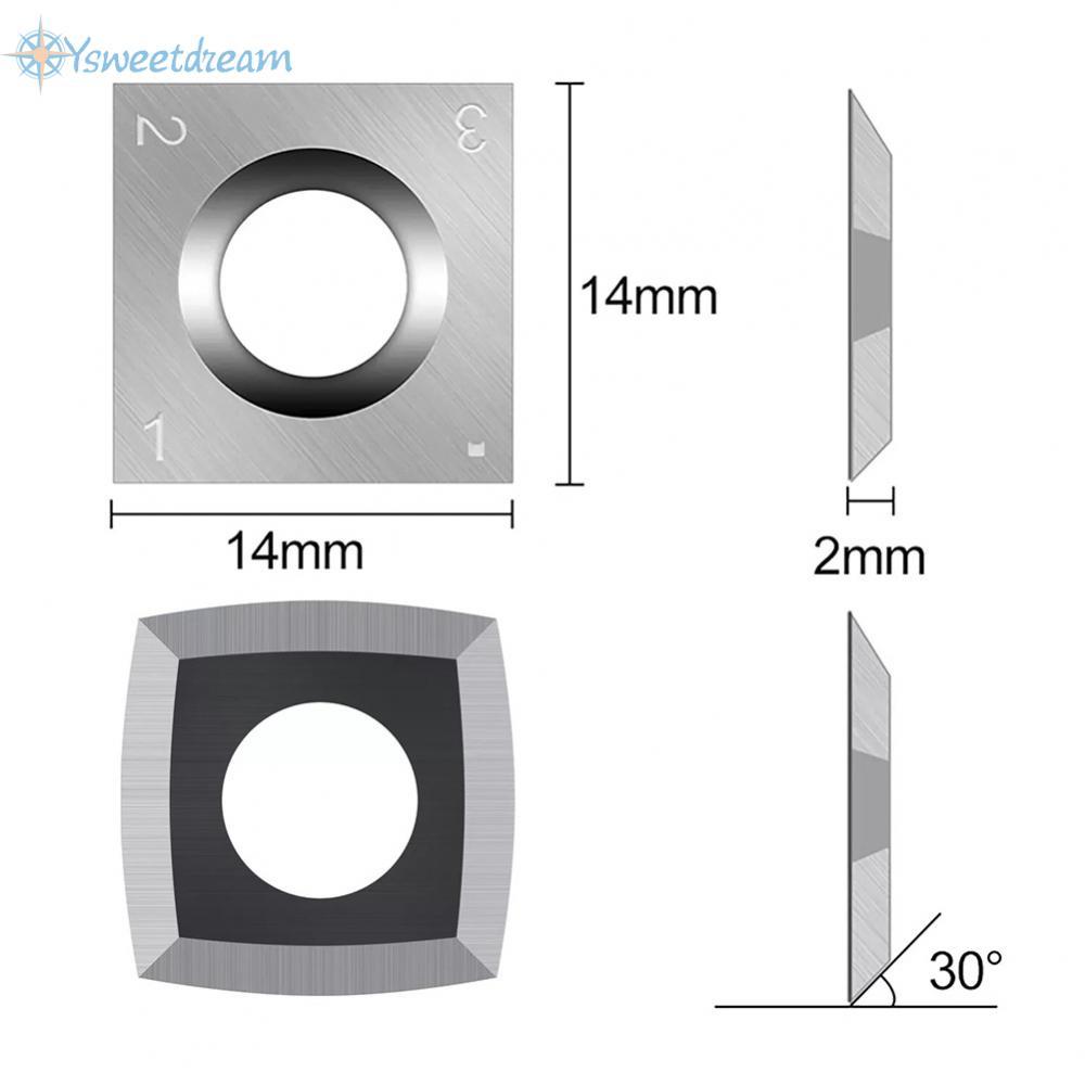 【SWTDRM】Set of 10 14mm Square Carbide Inserts for Cutting Plywood MDF and Particle Board