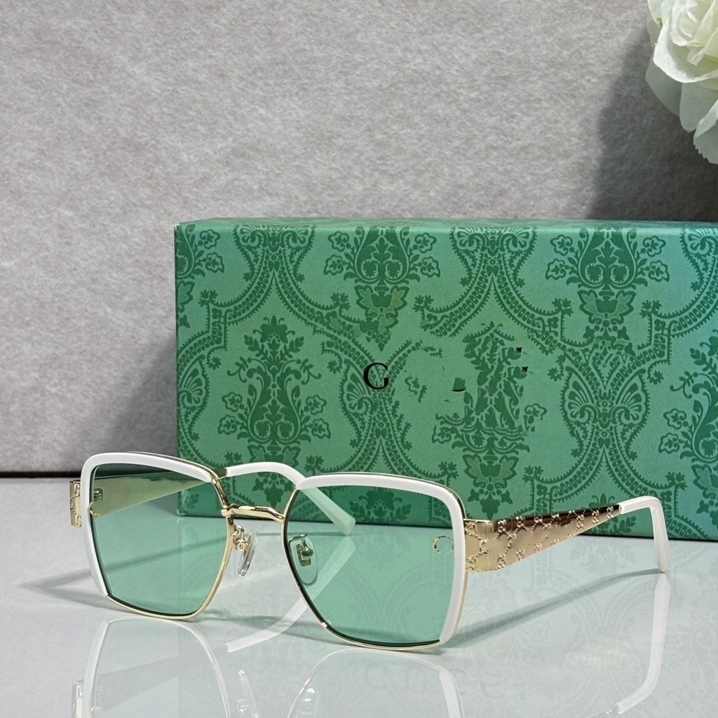 G GU * แว่นกันแดดโพลาไรซ์ Simple Retro All-Match Acetate Square กรอบขนาดใหญ่สุภาพสตรีแว่นตากันแดดแว่