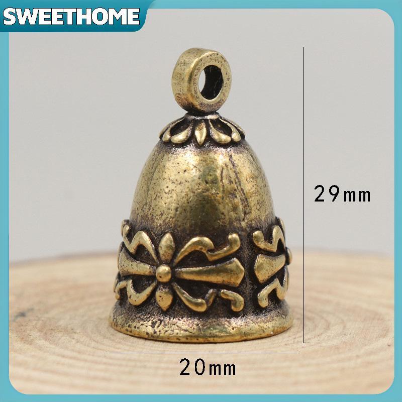 SWEETHOME Bell จี้ Jingle Bell ทองเหลือง Vintage พวงกุญแจสําหรับของขวัญตกแต่งแขวนเครื่องประดับ