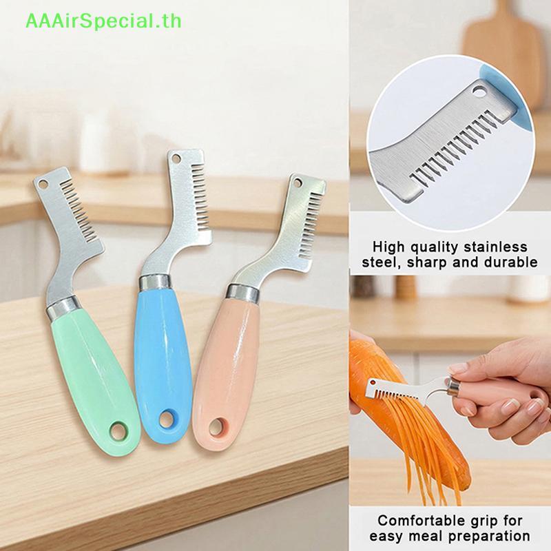 AAAirSpecial Green Onion Shredder มีดสแตนเลส Scallion Slicer สําหรับผักตัดในบ้านและร้านอาหารครัว TH