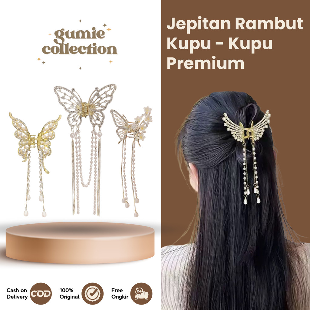 GC - กิ๊บติดผมสไตล์เกาหลี FASHION BUTTERFLY / PREMIUM KOREAN FASHION JEDAI