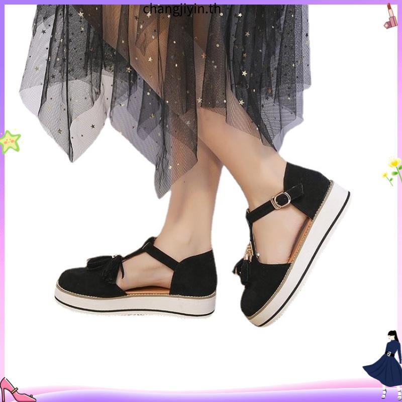 2020 women's wedge shoes laides tassel sandals Tassel Women's Shoes Export43