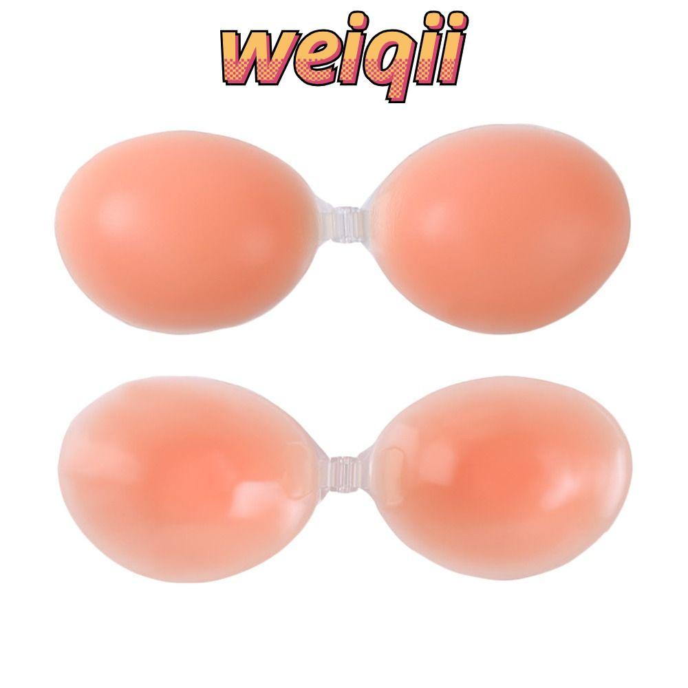 WEIQII แพทช์เต้านมที่มองไม่เห็น, Push Up Breast Lift Up หน้าอก Sticky Bra, สบายถอด Enhancer ซิลิโคนหัวนมสําหรับชุดแต่งงานทุกวัน