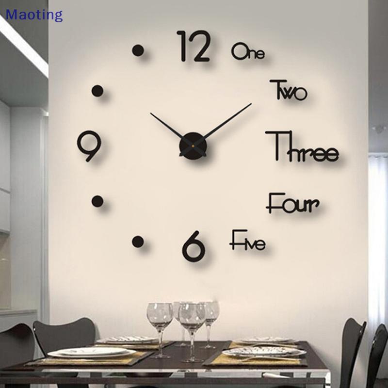 [maoytingHOT] 1 PC 3D Wall Clo Mirror Wall Stiers Creative DIY Wall Clos ดีไซน์ทันสมัย Mute Quartz เ
