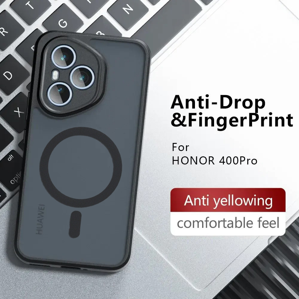 Honor400P Luxury Matte Strong Magnetic Case สําหรับ Honor 400 Pro 200 Pro 5G ฝาครอบกันกระแทก