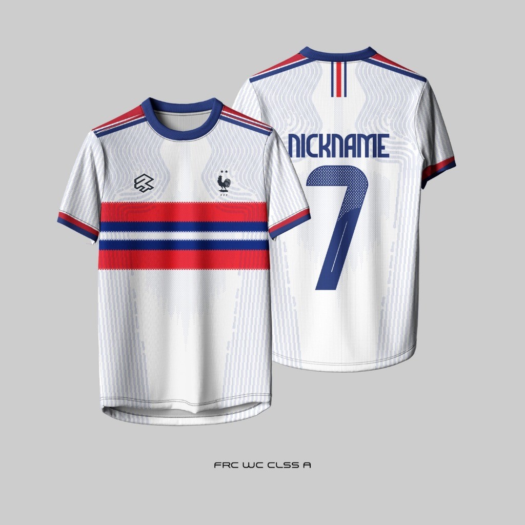 2026 ฟุตบอลโลก ฝรั่งเศส เสื้อฟุตบอลทีมชาติ เสื้อผู้หญิง เสื้อกีฬาแห้งเร็วทุกวัน ไม่จํากัดเพศ ปรับแต่งชื่อและหมายเลข