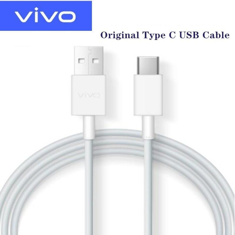 Original VIVO ประเภท C สาย Tipo C ถึง USB C Fast Charging Data Line สําหรับ vivo X60 Pro Y50 X50 X27