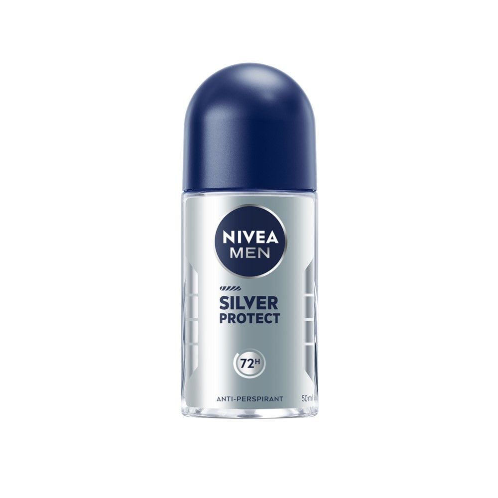 นีเวียฟอร์เมนซิลเวอร์โพรเทคโรลออน50มล NIVEA FOR MEN SILVER PROTECT DEO ROLL ON 50 M