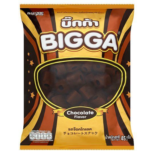 [สินค้าส่งด่วน] บิกก้า ขนมอบกรอบ ชอคโกแลต 45 กรัม BIGGA CORN SNACK CHOCOLATE FLA 45G.