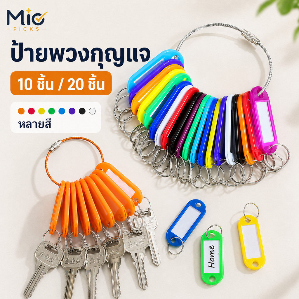 ป้ายแท็กกุญแจ ที่ใส่กุญแจ สำหรับบ้าน อพาร์ทเมนท์ บริษัท หอพัก พร้อมวงแหวนลวดเหล็ก ทนทาน มีหลายสี แบ่งประเภทได้ ปรับแต่งได้ เหมาะกับหลายสถานการณ์