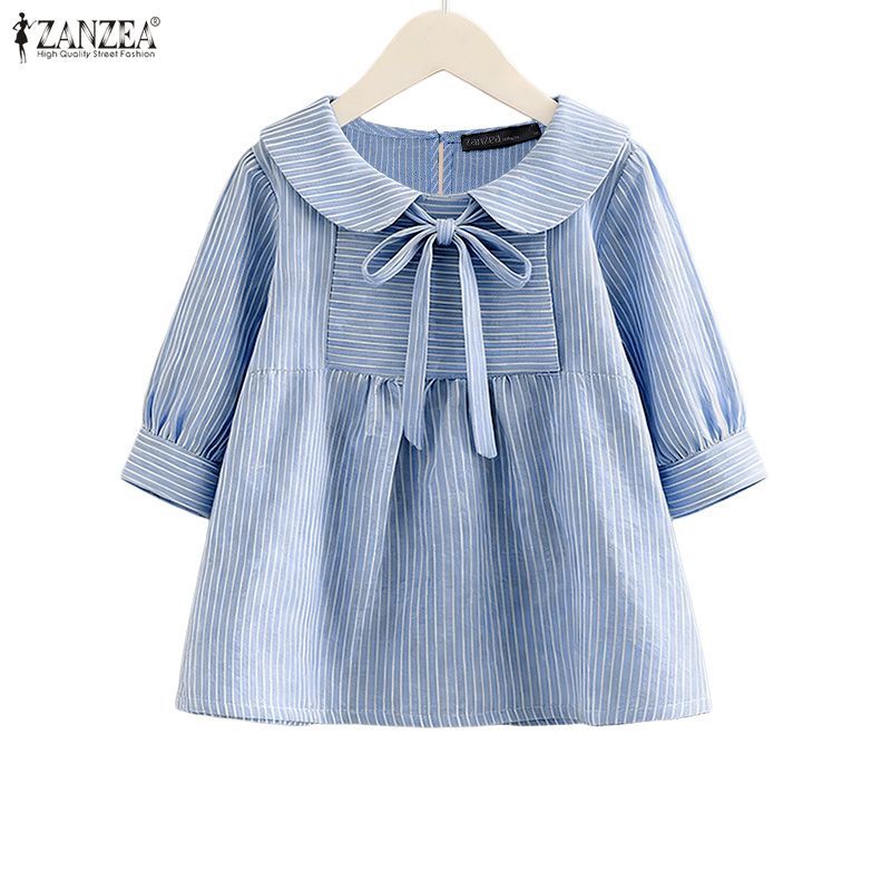 ZANZEA เสื้อเชิ้ตลําลองทรงเอคอปกทรงหลวมสไตล์เกาหลีสําหรับผู้หญิง