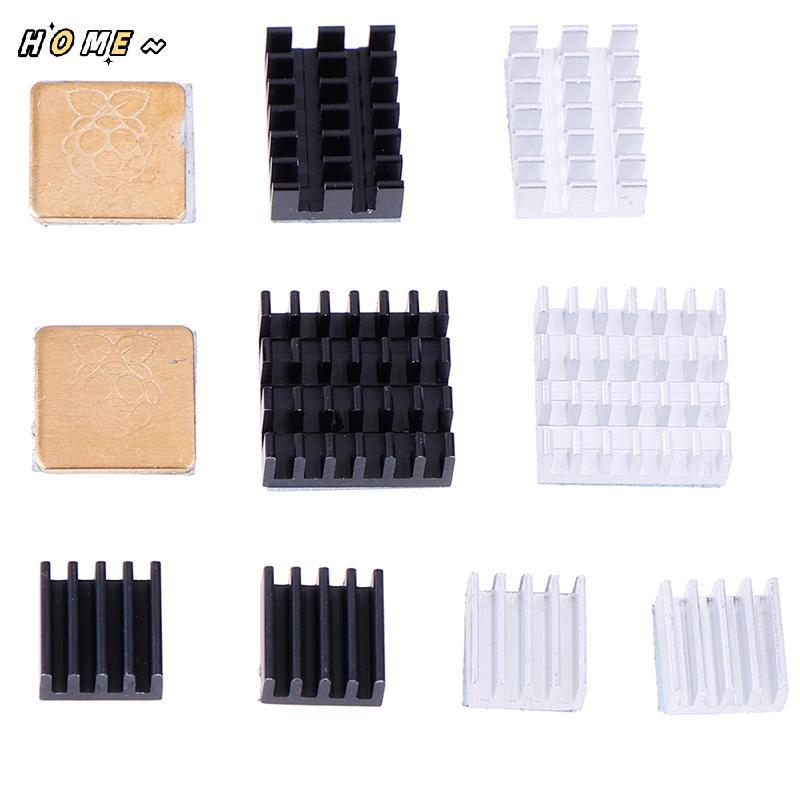 NewHOME 5 ชิ้นสําหรับ Raspberry Pi 2/3/4 3B + 4B อลูมิเนียมฮีทซิงค์หม้อน้ํา Cooler Kit