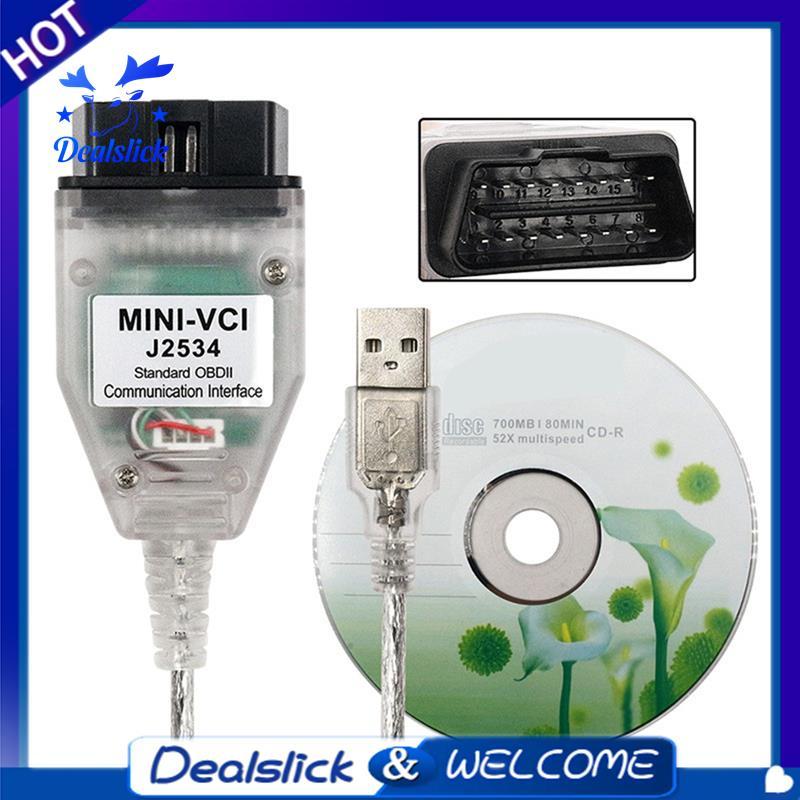 Mini Vci FT232RL ชิป J2534 OBD2 สายวินิจฉัยรถยนต์สําหรับ TIS Techstream สําหรับ TIS Techstream V18.0