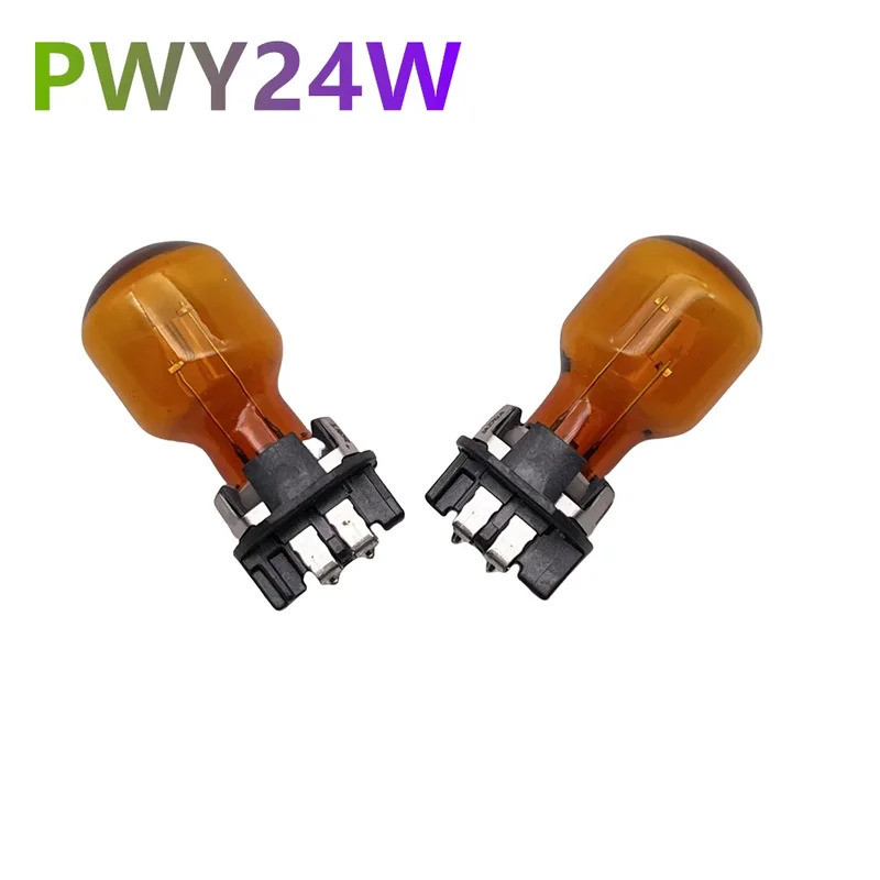HB 2PCS PWY24W Original Amber ด้านหน้าไฟเลี้ยว WP3.3x14.5-4 หลอดไฟฮาโลเจนสําหรับ Audi A3 A4 A5 Q3 Q7