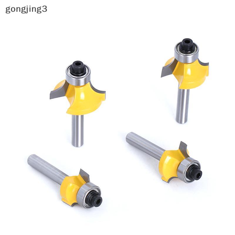 Gongjing3 6 มม. / 1/4 Shank มุมรอบ Over Router Bit พร้อมแบริ่งเครื่องตัดมิลลิ่ง th