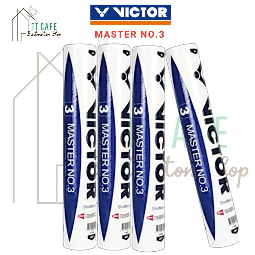 VICTOR ลูกแบดมินตัน รุ่น MASTER NO.3 ( 1 หลอด 12 ลูก ) ลิขสิทธิ์แท้จาก VICTOR SPORT THAILAND