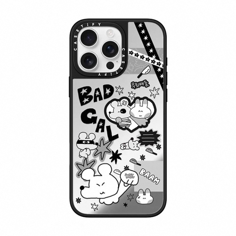 Casetify Bad Girl เหมาะสําหรับ Apple 17Promax/16/15 พื้นผิวกระจก 13/11 สไตล์อินเทรนด์ 12/1405.04.02