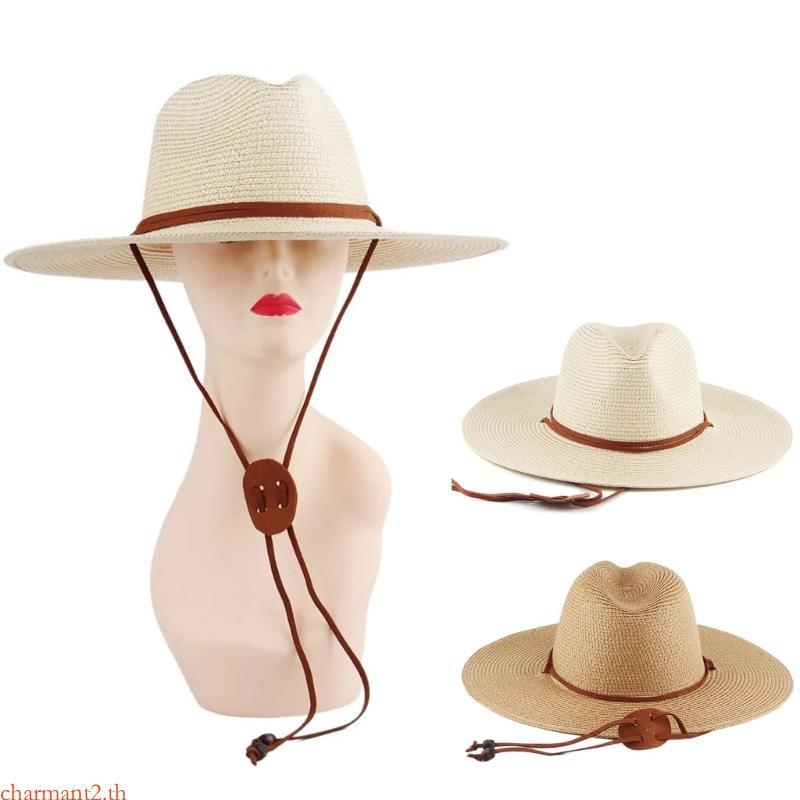 Charmant Hand Weaving Straw Hat Beach Getaways Beach Hat Breathable Sun Hat for Girl