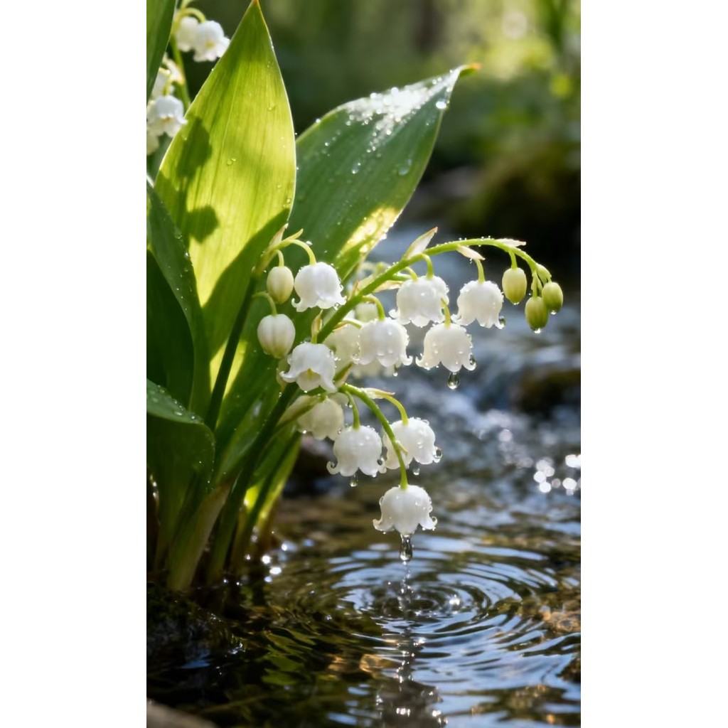 100 เมล็ด / ถุง Valley Lily เมล็ดพันธุ์ในร่มหายากระฆังกล้วยไม้เมล็ดพืชที่มีสีสันบอนไซ