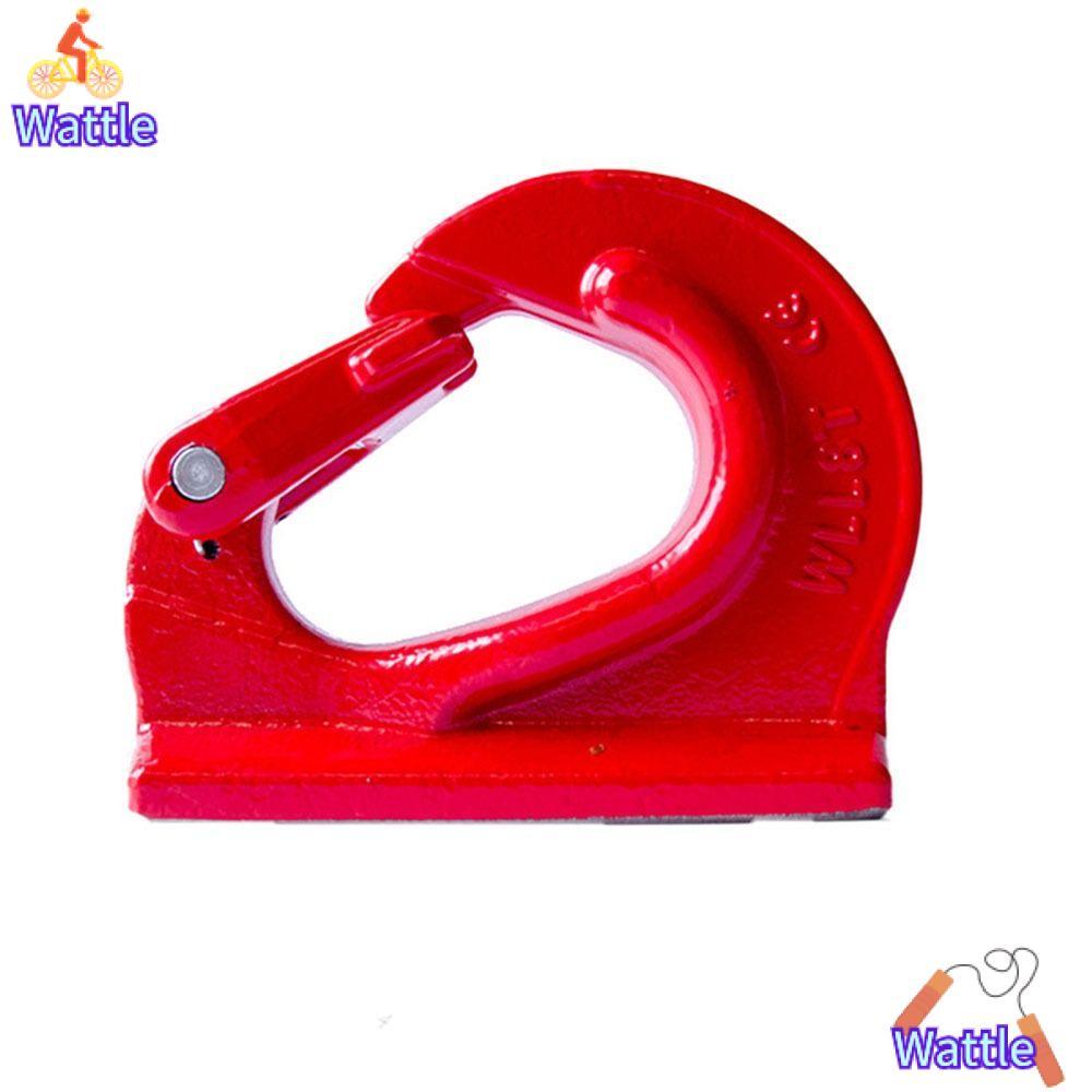 WATTLE Heavy Duty Lifting Hook, 2T สีแดง G80 Weld-on Anchor Hook, Universal Alloy Steel พร้อมสลักปลอ